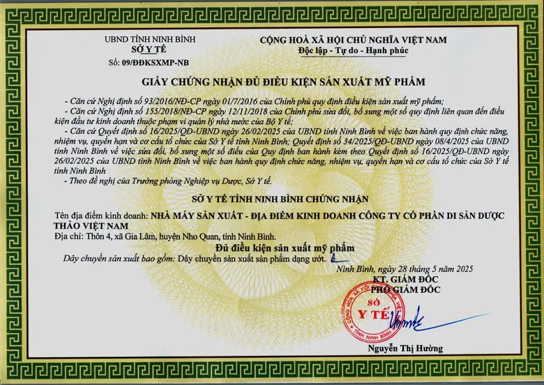 Đủ điều kiện sản xuất mỹ phẩm