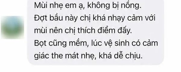 Cảm nhận khách đang mang thai về bọt vệ sinh