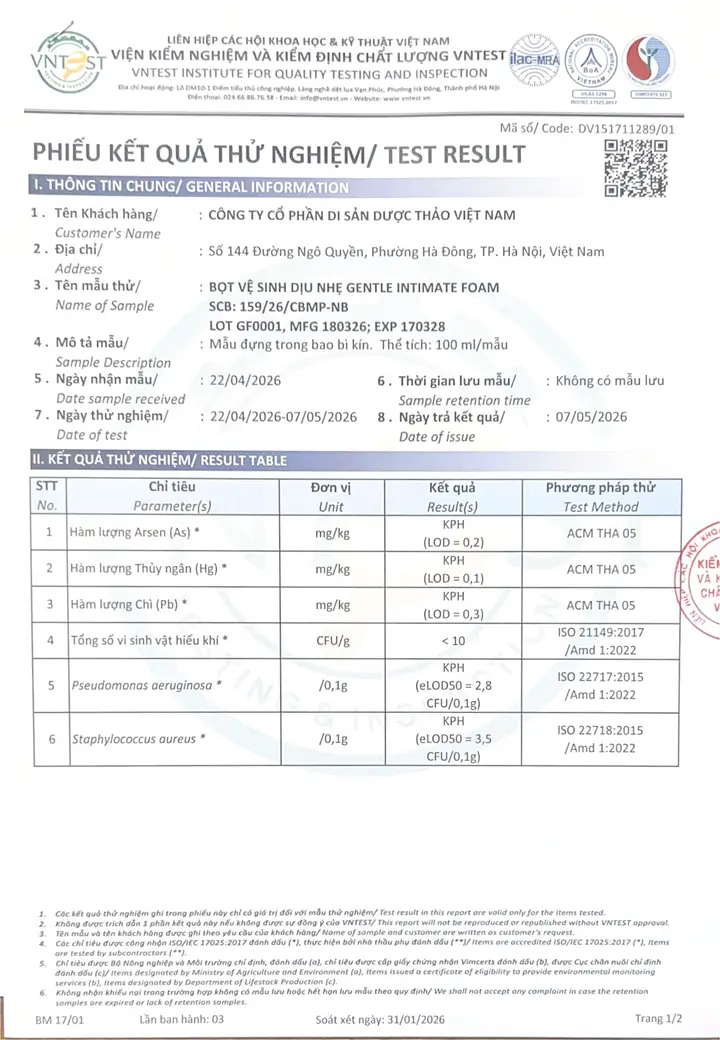 PKN Bọt vệ sinh