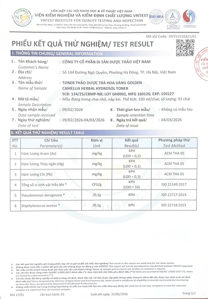 PKN Toner Trà Hoa Vàng